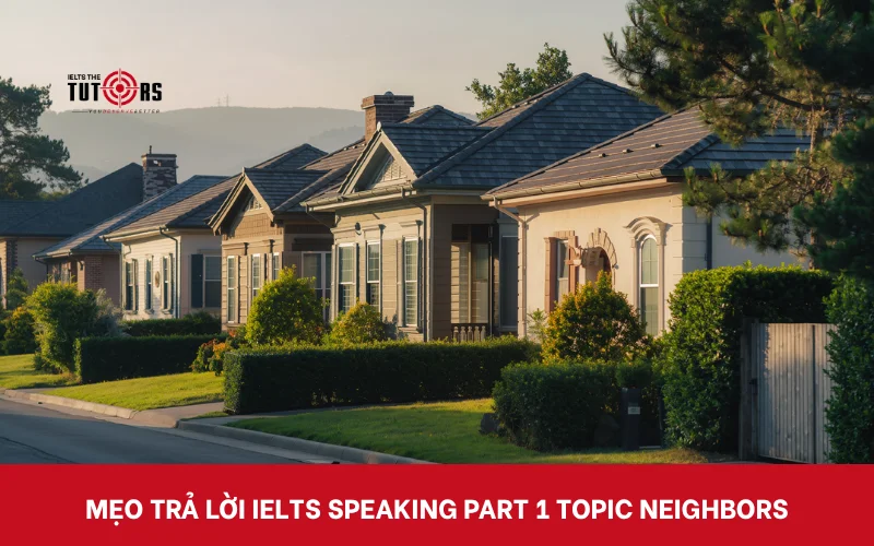 mẹo trả lời IELTS Speaking Part 1 topic Neighbors