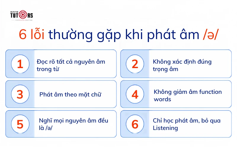 những lỗi Schwa sound người Việt thường mắc phải