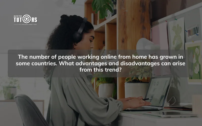 The number of people working online from home has grown in some countries sample
